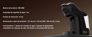 Cafetera multi-cápsulas 19 Bar Negra SIN ESTRENAR