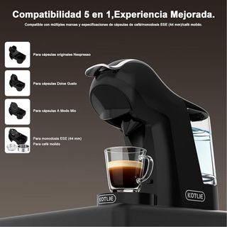 Cafetera multi-cápsulas 19 Bar Negra SIN ESTRENAR