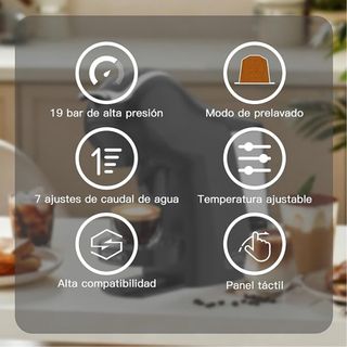 Cafetera multi-cápsulas 19 Bar Negra SIN ESTRENAR