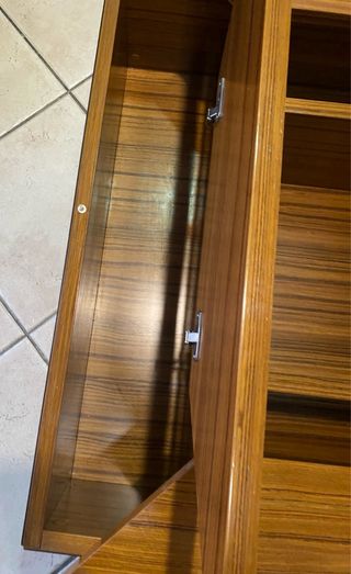 Mesa de centro madera y naranja