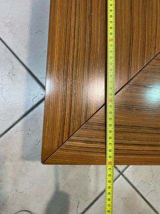 Mesa de centro madera y naranja