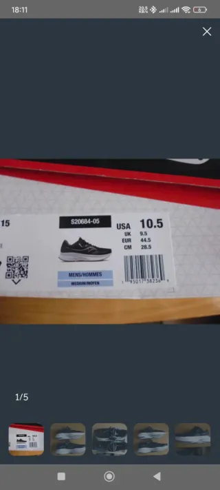 Saucony Ride 15 Talla 44.5