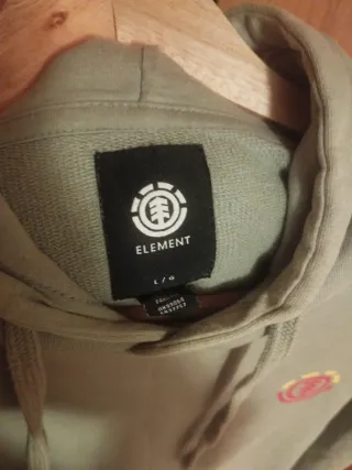 Sudadera Element Talla L Verde grisáceo