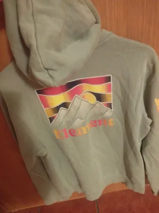 Sudadera Element Talla L Verde grisáceo