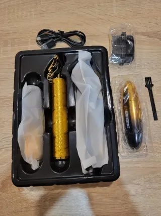 Kit Máquinas Cortapelos Oro y Negro