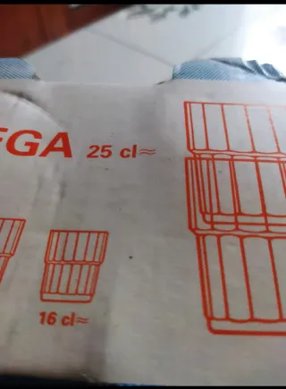 6 Vasos Arcoroc Cristal 25 cl sin estrenar