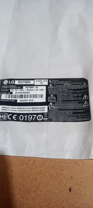 Placa Fuente Alimentación LG 55LF5800 EAX65423801(