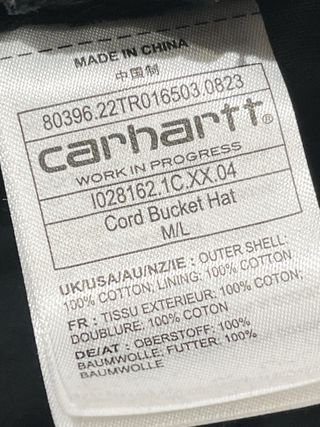 Gorro Cord bucket hat  dark Navy Carhartt