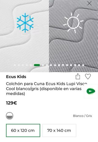Cuna convertible en cama, incluye colchón ECUS