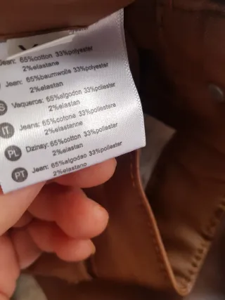 Pantalones efecto piel marrones Talla XS