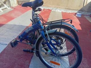 Bicicleta plegable azul Ibiza