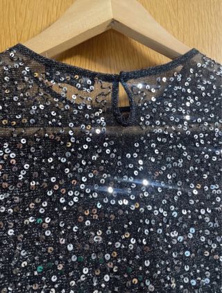 Top lentejuelas brillo S