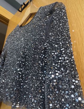 Top lentejuelas brillo S