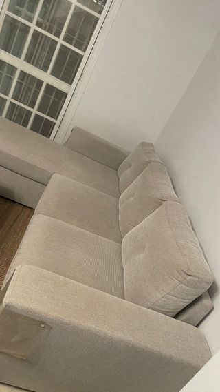 Chaise longue/Sofá cama beige