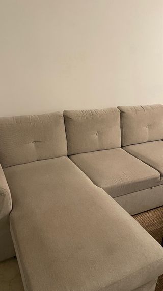 Chaise longue/Sofá cama beige