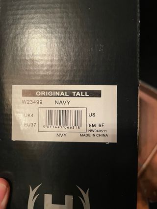 Botas Hunter Azul Marino Talla 37