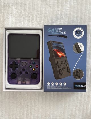 Consola de videojuegos R36HD púrpura