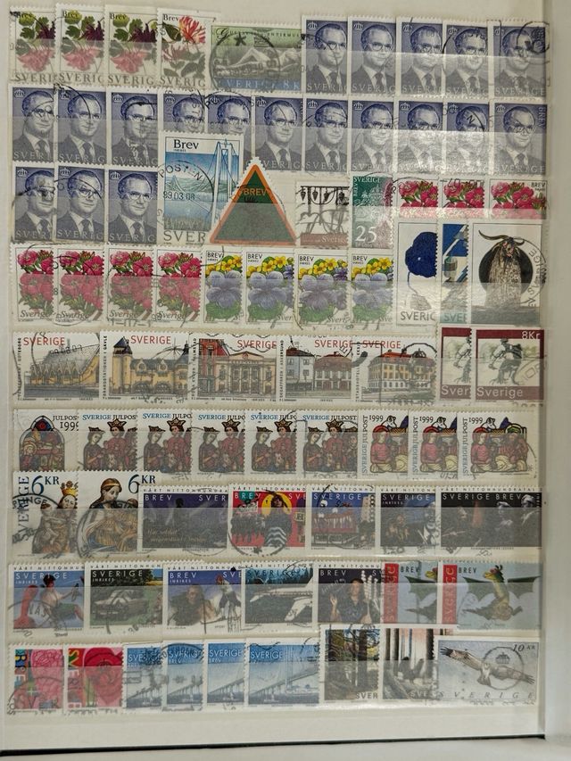 Colección de sellos de Suecia. 1500 sellos aprox.
