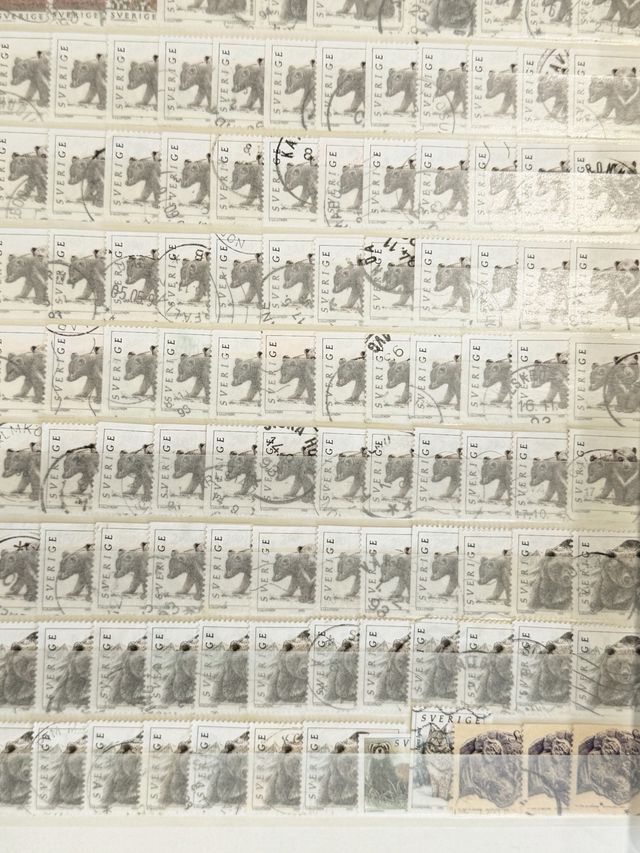 Colección de sellos de Suecia. 1500 sellos aprox.