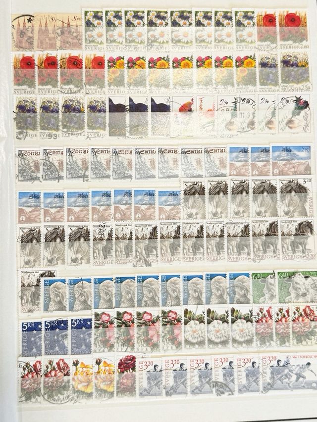Colección de sellos de Suecia. 1500 sellos aprox.