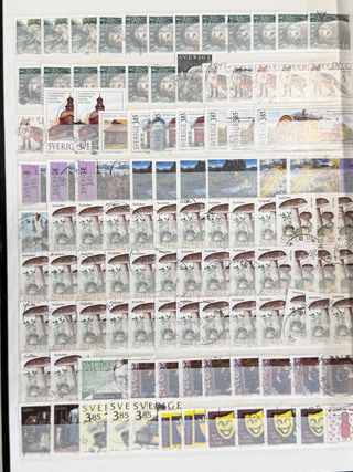 Colección de sellos de Suecia. 1500 sellos aprox.