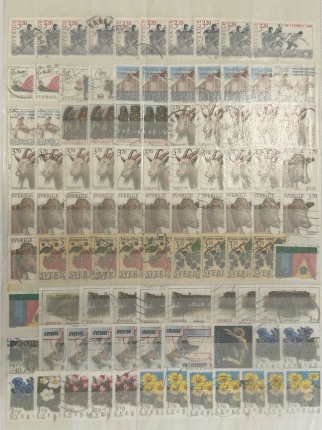 Colección de sellos de Suecia. 1500 sellos aprox.