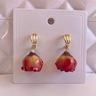 Pendientes con Rosa Natural