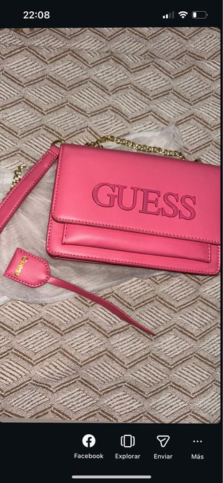 Bolso Guess Rosa Cadena Dorada