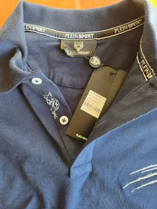 Polo Philipp Plein azul marino talla XL