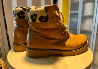 Botas Panama Jack marrones y piel leopardo