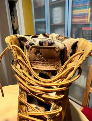 Botas Panama Jack marrones y piel leopardo