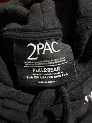 Sudadera Tupac Negra Talla S/M