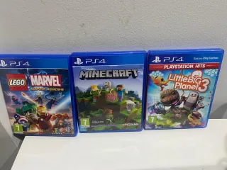 PS4 LEGO Marvel, Minecraft, LittleBigPlanet 3