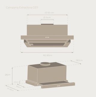 Campana Extractora EVVO CE11 60cm