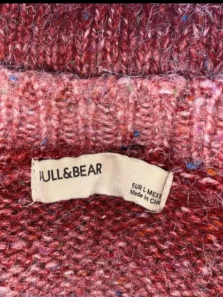 Jersey color burdeos manga larga de Pull&Bear