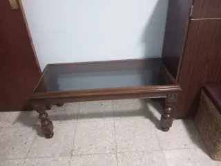 Mesa de centro madera y cristal