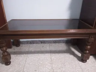 Mesa de centro madera y cristal