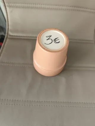 Lote de macetas azules ,turquesa, blanco, maron