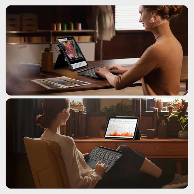 Teclado funda HOU Giratorio iPad Air 13 (M3/M2)