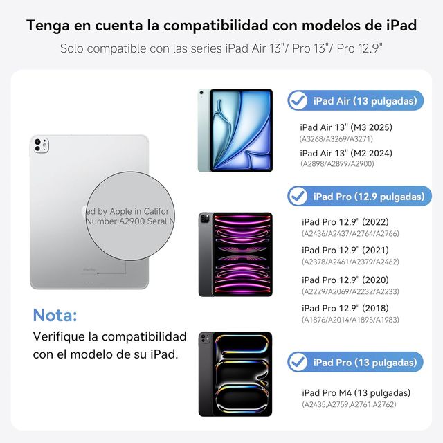 Teclado funda HOU Giratorio iPad Air 13 (M3/M2)