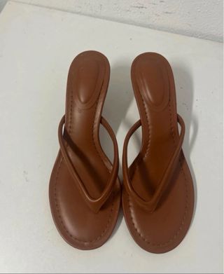 Sandalo donna infradito camel tg 38 nuovo