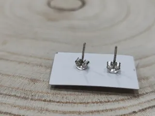 Pendientes Cuadrados Plata Ley Esmeralda