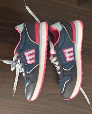 Zapatillas Mustang Azul y Rosa