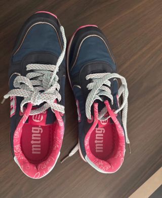 Zapatillas Mustang Azul y Rosa