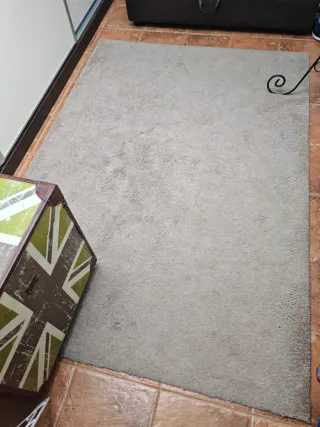 Alfombra beige pelo corto