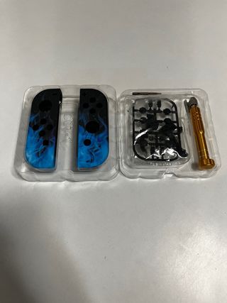 Carcasas Mandos Nintendo Switch Diseño Fuego Azul