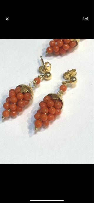 Conjunto Collar y Pendientes Corales