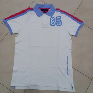 Polo Tommy Hilfiger 85 Bianco Blu Tg M