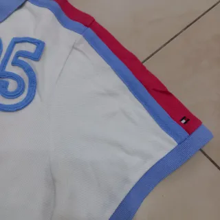 Polo Tommy Hilfiger 85 Bianco Blu Tg M