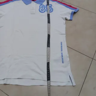 Polo Tommy Hilfiger 85 Bianco Blu Tg M